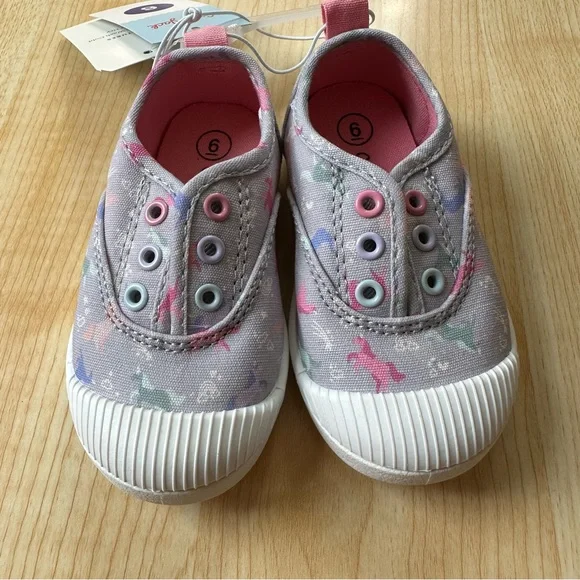 Cat & Jack Rory Unicorn Slip On Sneakers in Gray/Pink - Girls Size 6 NWT, Target - Picture 16 of 16